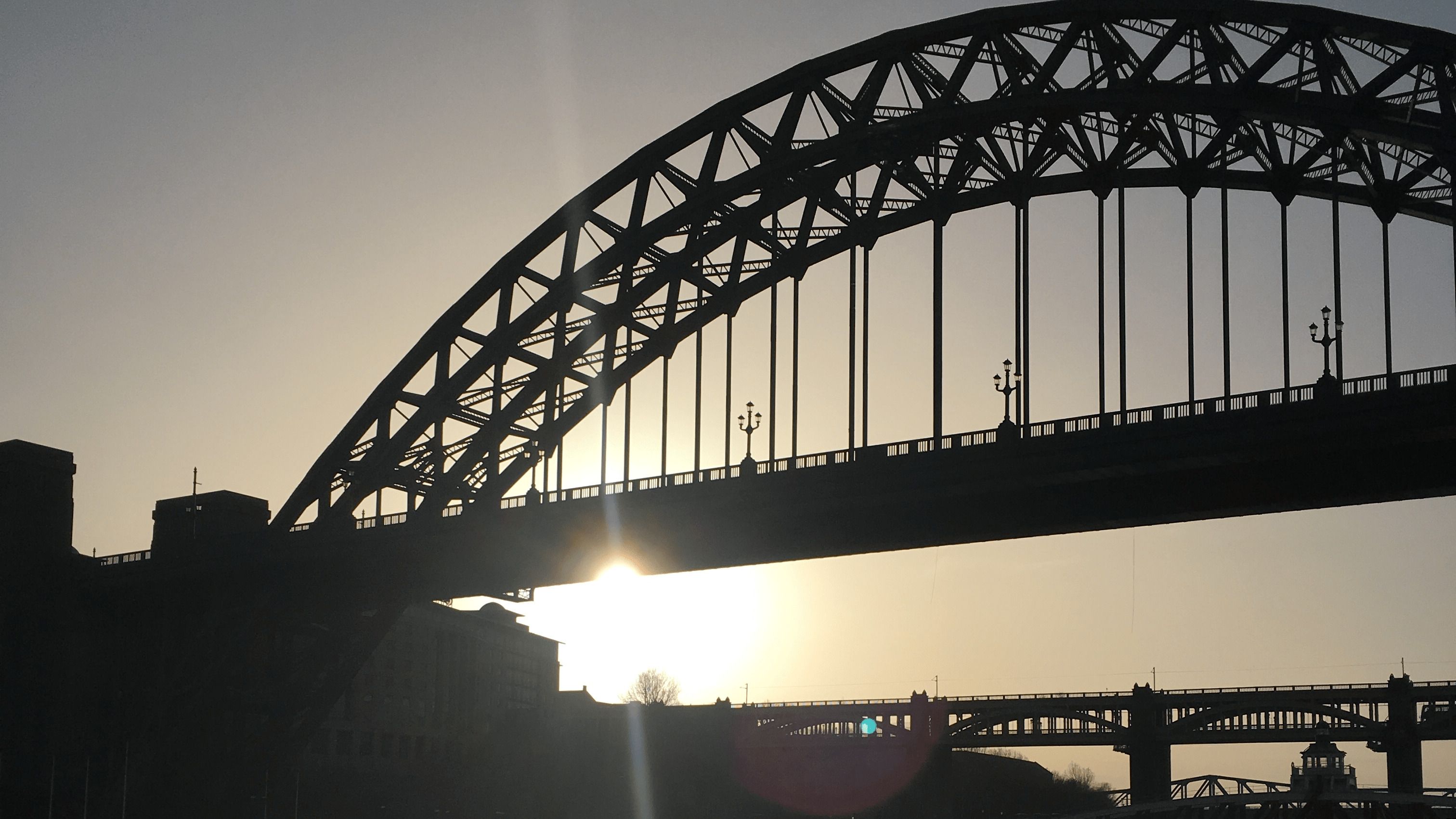The Tyne Bridge overlooking Newcastle Upon Tyne.