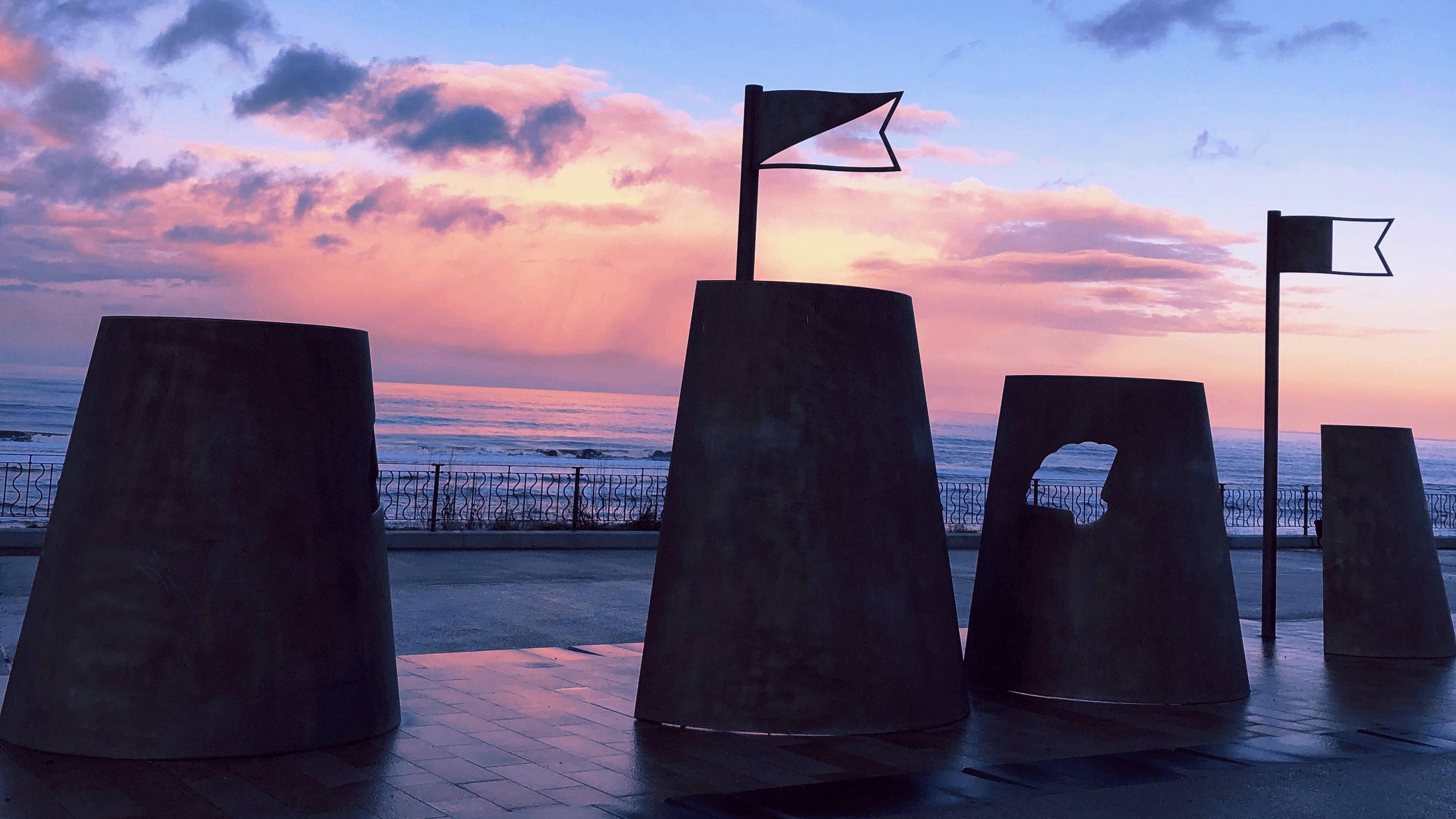Sandcastles by the North East coastline